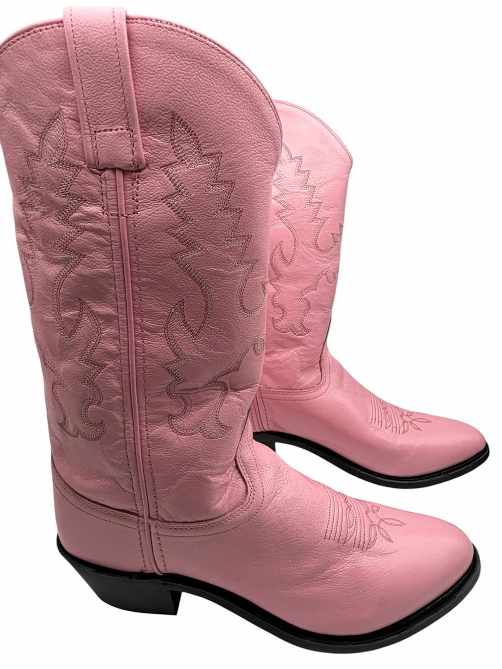 Sheplers Pink Leather Festival Western Cowboy Boots Women’s Size 9 Leather NEW